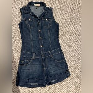 Denim Romper Jumpsuit